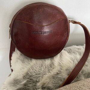 Portland Leather Goods Nutmeg Round Crossbody Bag 8"